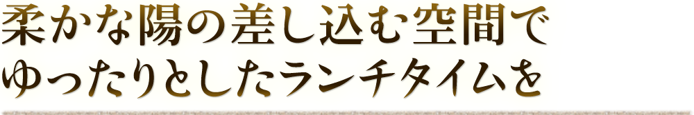 柔かな陽の差し込む空間で